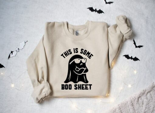 Hauntingly Cute "Boo Sheet" Sweatshirt for Spooky Halloween Shenanigans - Image 3