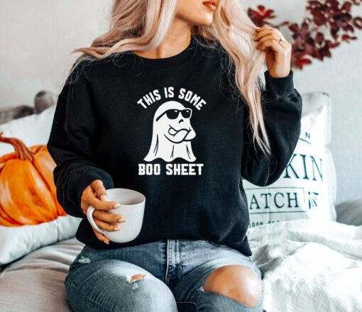 Hauntingly Cute "Boo Sheet" Sweatshirt for Spooky Halloween Shenanigans - Image 2