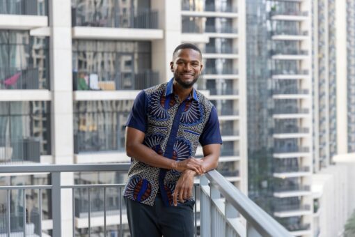 Embrace Cultural Vibrance Zedi's Navy Men's African Print Cotton Ankara Shirt - Image 6