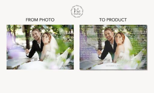 Personalized Wedding Song Lyrics Canvas Print Immortalize Your First Dance Memories - Image 3