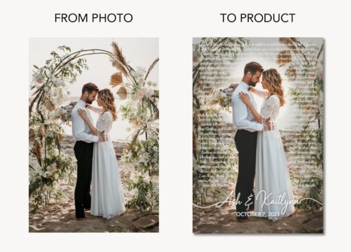 Personalized Wedding Song Lyrics Canvas Print Immortalize Your First Dance Memories - Image 4