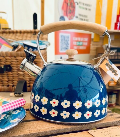 Enchanting Midnight Navy Singing Kettle A Symphony for Your Stovetop - Image 3
