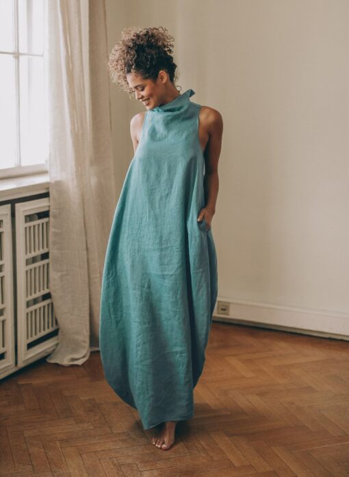 Breezy Linen Maxi Dress Elevate Your Summer Style with Comfort and Elegance - Image 5