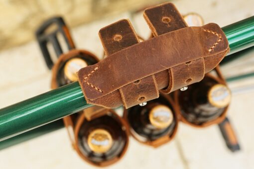Premium Leather 6-Pack Beer Holder Carrier Kit for Bikes The Perfect Gift for Beer Enthusiasts - Image 4