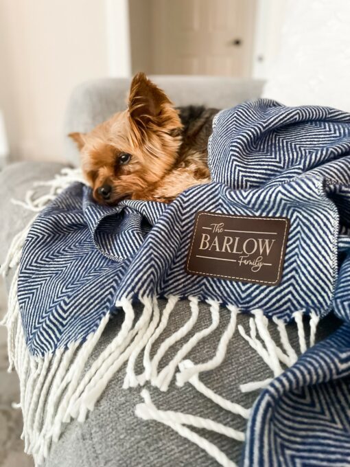 Cozy Farmhouse Herringbone Throw Personalize Your Comfort with Style - Image 4