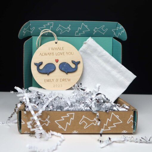 Personalized Whale Couple Ornament 2024 I Whale Always Love You, Anniversary Keepsake - Image 3