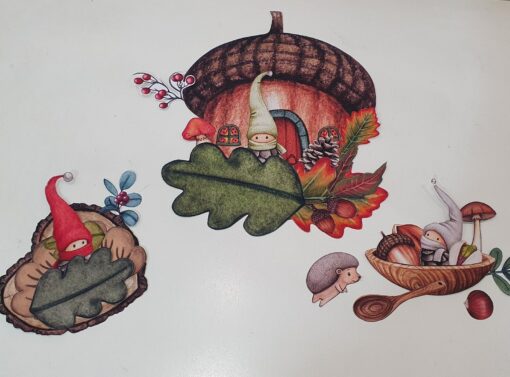 Acorn House Printable Play Set Build a Fairy Land, DIY Paper Craft for Kids, Pretend Play, Animal Puppets, Paper Doll House - Image 5