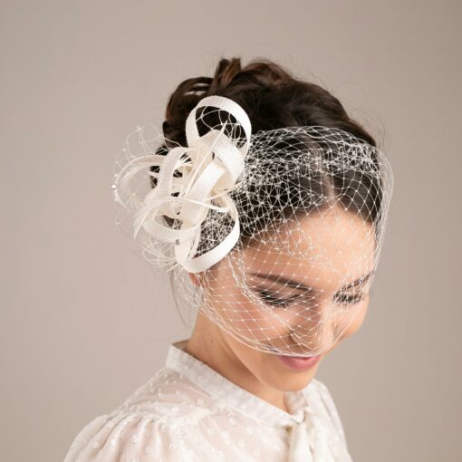 Enchanting Bridal Fascinator Adorn Your Wedding Day with Grace and Elegance - Image 4