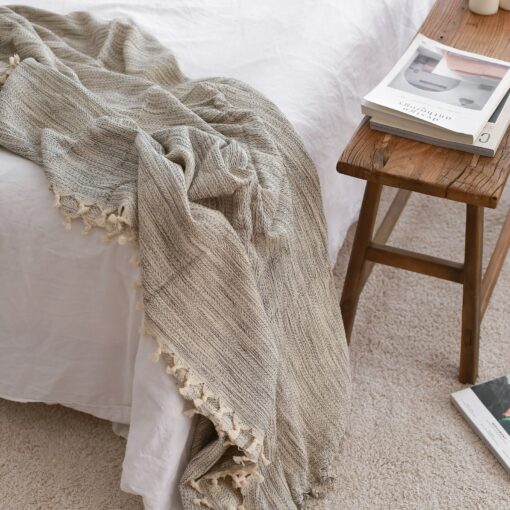 Luxurious Turkish Cotton Bedspread Indulge in Organic Comfort and Boho Charm - Image 4