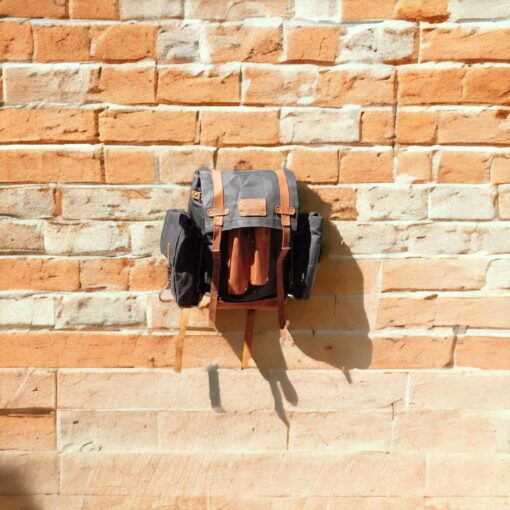Handmade Bushcraft Backpack Your Ultimate Outdoor Companion with Detachable Pockets and Axe/Tripod Holder - Image 2