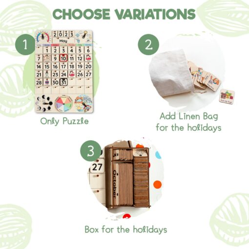 Montessori Calendar A Wooden Learning Adventure for Toddlers and Kids - Image 5
