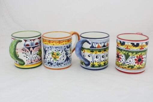 Tuscan Treasures Vibrant Geometric Italian Ceramic Mugs (Set of 4) - Image 2