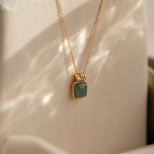 Vintage Green Jade Pendant Necklace A Timeless Treasure for Luck and Style - Image 2