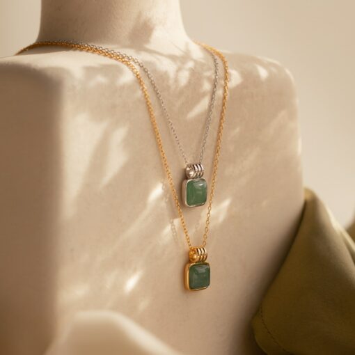 Vintage Green Jade Pendant Necklace A Timeless Treasure for Luck and Style - Image 4