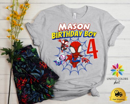 Spidey-tastic Birthday Tee Celebrate with Spidey and His Amazing Friends - Image 4