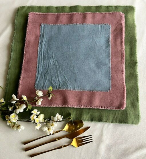 Rustic Elegance Olive Green Boho Cheesecloth Napkins for Unforgettable Weddings and Farm-to-Table Gatherings - Image 3
