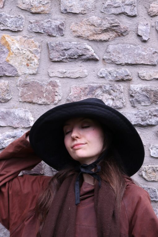 Black British Waxed Cotton Rainhat The Perfect Autumn Accessory - Image 5