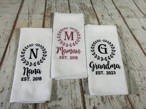 Personalized Dish Towel A Cherished Keepsake for Grandma and Mom - Image 2