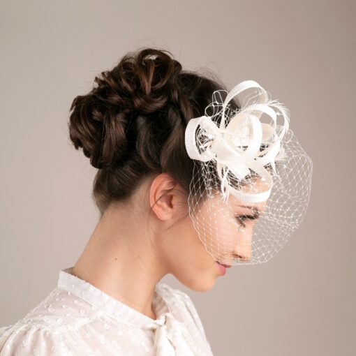Enchanting Bridal Fascinator Adorn Your Wedding Day with Grace and Elegance - Image 5