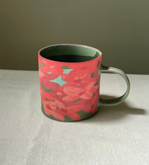Unleash the Wild Ignite Your Mornings with the Jungle Flame Flower Big Mug - Image 6