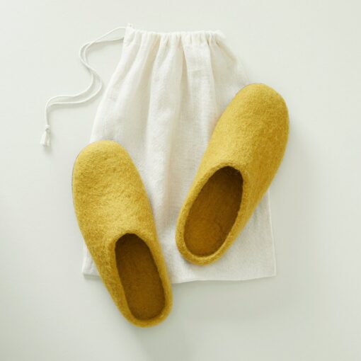 Cozy Comfort Fair Trade Eco Felt Mule Slippers with Suede Sole - Image 4
