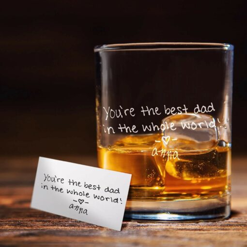 Personalized Handwritten Whiskey Glass A Secret Message in Every Sip - Image 2