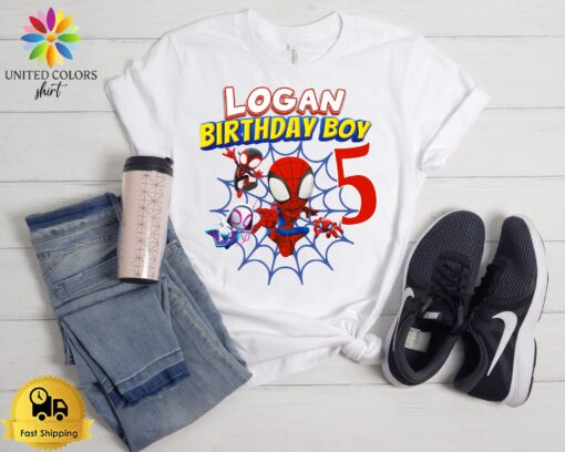 Spidey-tastic Birthday Tee Celebrate with Spidey and His Amazing Friends - Image 2