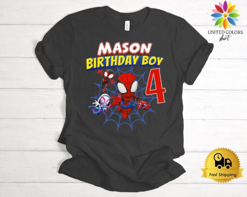 Spidey-tastic Birthday Tee Celebrate with Spidey and His Amazing Friends - Image 6