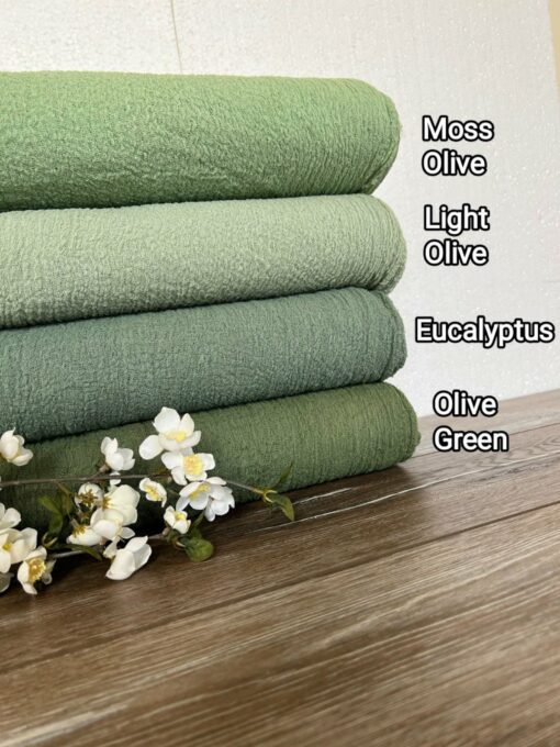 Rustic Elegance Olive Green Boho Cheesecloth Napkins for Unforgettable Weddings and Farm-to-Table Gatherings - Image 4