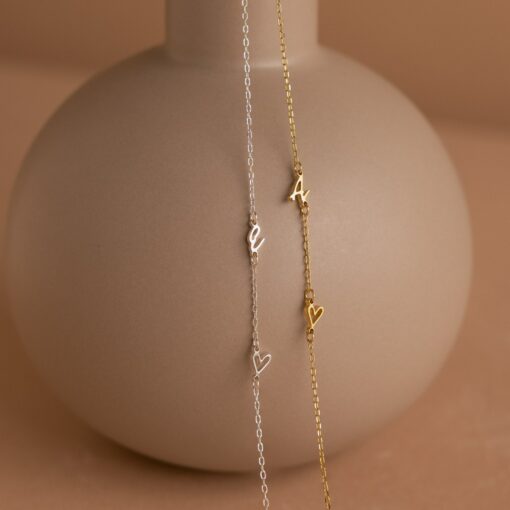 Initial Heart Necklace A Timeless Symbol of Love and Connection - Image 4