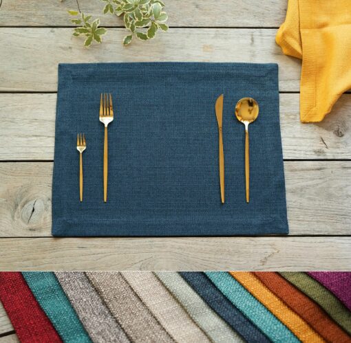 Stain-Resistant Linen-Textured Placemats Elevate Your Dining Experience with Style and Protection - Image 3