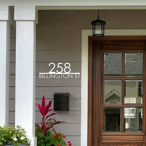 Modern Metal House Number Sign Elevate Your Curb Appeal with Custom Mid-Century Numbers - Image 2