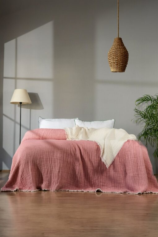 Organic Muslin Gauze Comforter 5-Layer King Size Blanket for Ultimate Comfort and Breathability - Image 6
