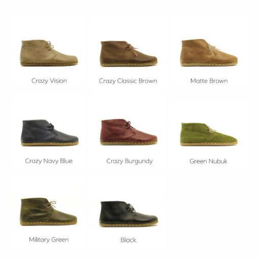 Handmade Barefoot Boots for Men Classic Crazy Brown - Image 2