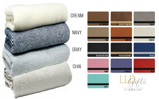 Cozy Farmhouse Herringbone Throw Personalize Your Comfort with Style - Image 2