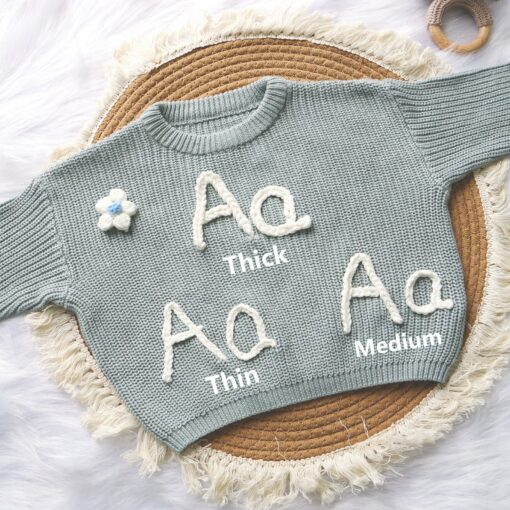 Personalized Baby Sweater Embroidered Name, Perfect for Baby Showers and Christmas - Image 5