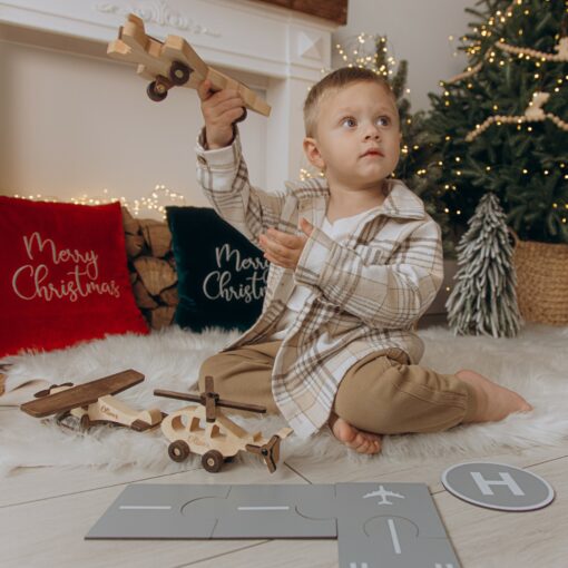 Personalized Wooden Toy Plane Soar Through Imaginative Skies - Image 2