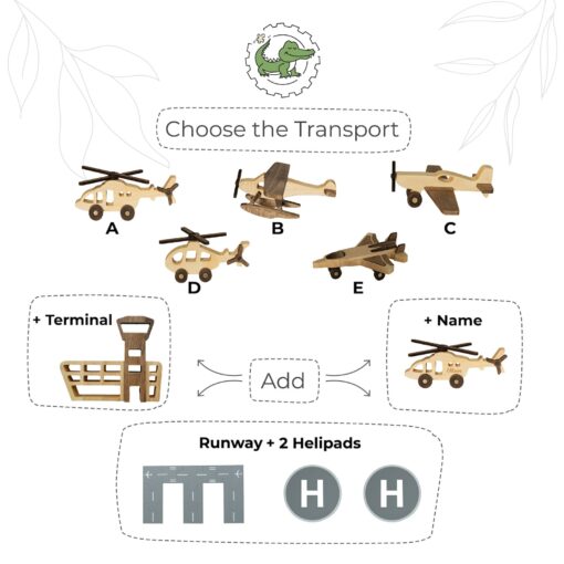 Personalized Wooden Toy Plane Soar Through Imaginative Skies - Image 6
