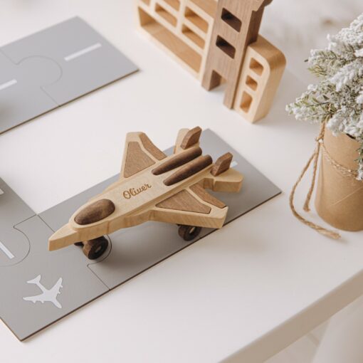 Personalized Wooden Toy Plane Soar Through Imaginative Skies - Image 4
