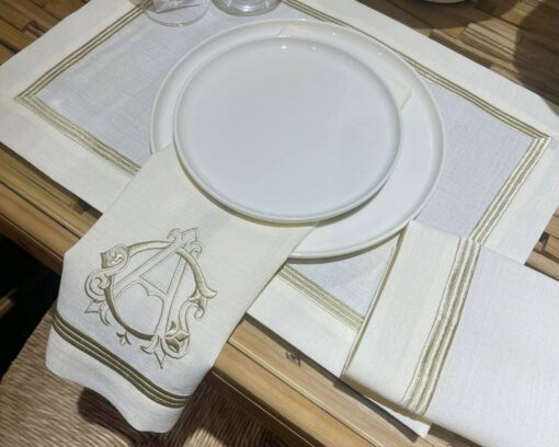 Personalized Embroidered Table Linens Elevate Your Dining Experience with Monogrammed Elegance - Image 4