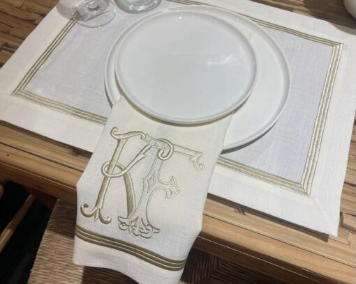 Personalized Embroidered Table Linens Elevate Your Dining Experience with Monogrammed Elegance - Image 5