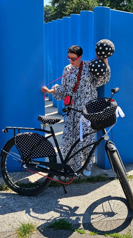 Polka Dot Waterproof Bicycle Set Ride in Style and Stay Dry - Image 3