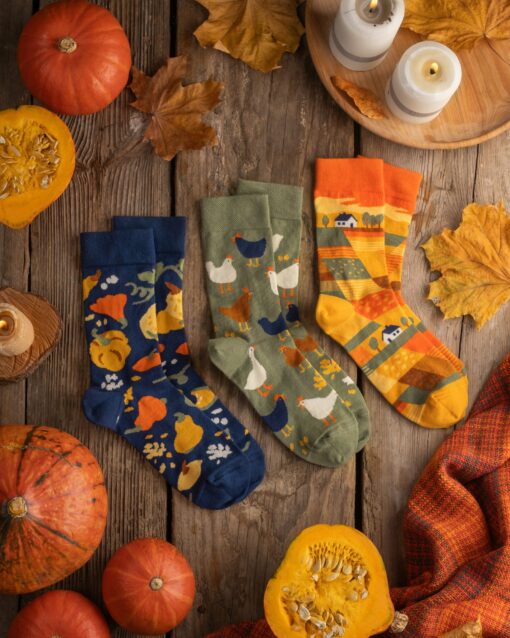 Harvest Hues Vibrant Socks for Every Occasion | Perfect Gift for Him or Her - Image 4