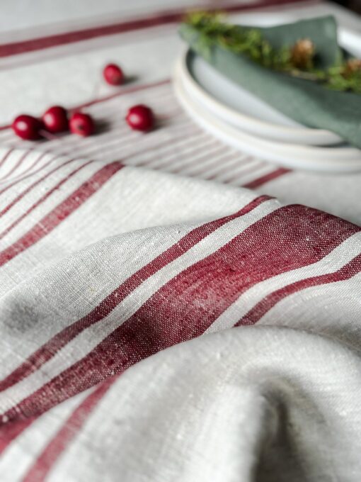 Rustic Linen Tablecloth Elevate Your Dining with Natural Charm - Image 2
