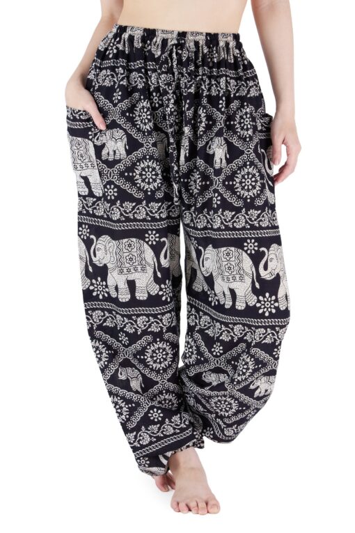 BLACK ELEPHANT HAREM Pants Petite to Plus Size Boho Pants for Festivals and Beyond - Image 3