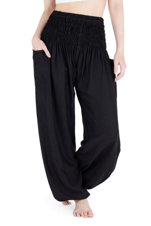 Flowy Boho Harem Pants Embrace Bohemian Chic for Yoga, Relaxation, and Style - Image 3
