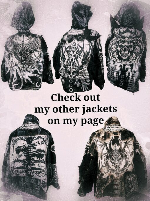 Custom Anime Manga Harajuku Kawaii Japanese Retro Rock Cosplay Crust Festival Grunge Vegan Cyber - Image 6