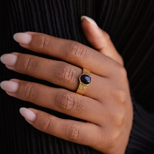 Vintage Black Signet Ring A Timeless Statement of Boldness - Image 3