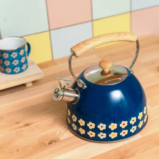 Enchanting Midnight Navy Singing Kettle A Symphony for Your Stovetop - Image 4