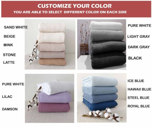 Ultra-Soft, Custom-Sized Muslin Blanket Pure Cotton Comfort for All Ages - Image 6